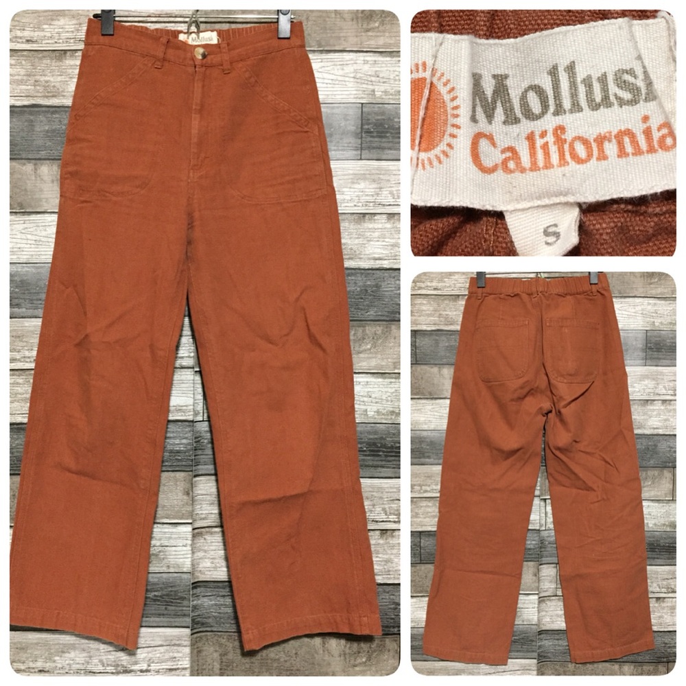 Mollusk California Pants Sz S Wide Leg High Rise Workwear Trousers (Inseam 26.5)